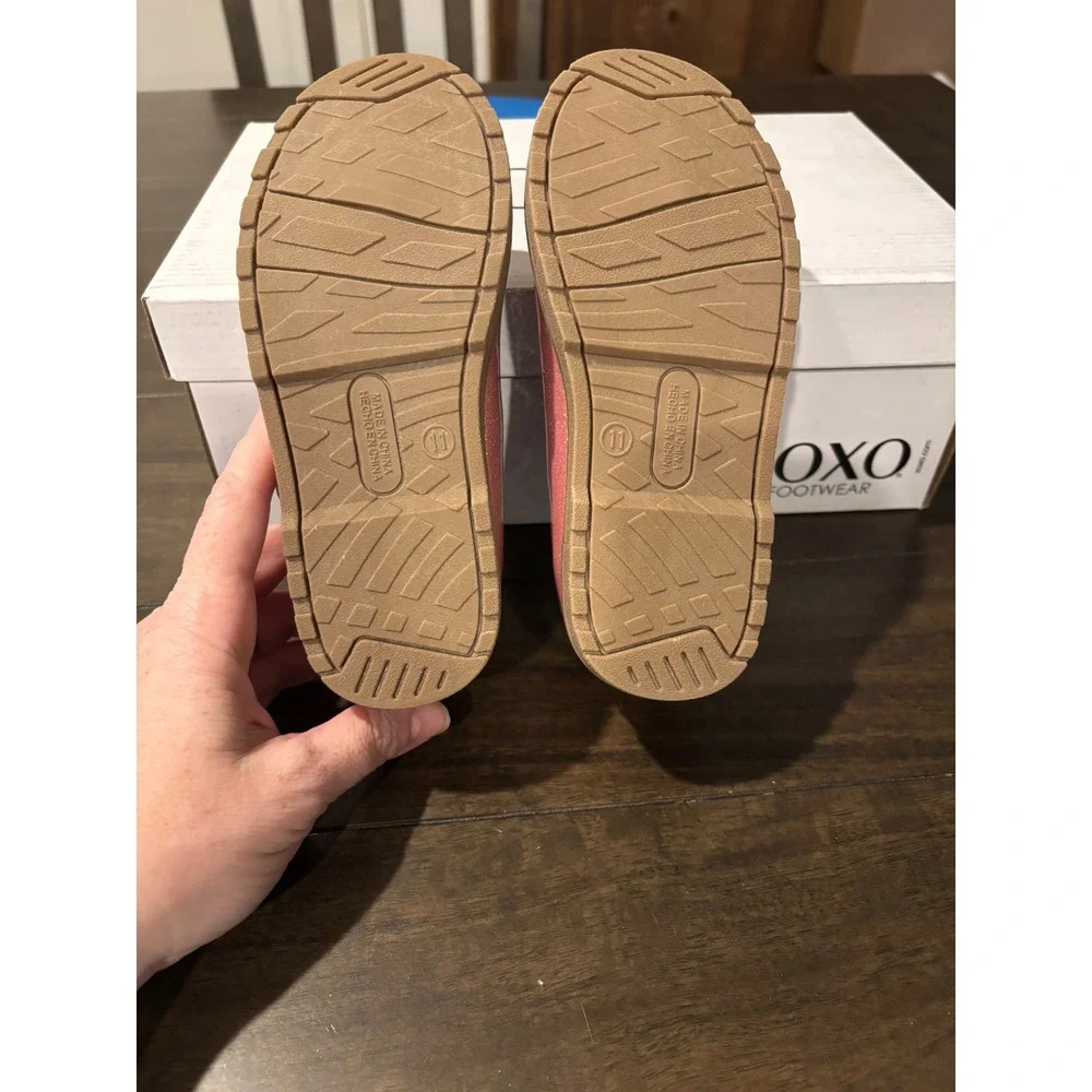 Old Navy Girls Pink Metallic Glitter Chunky Mary Jane Shoes Size 11 S/510605-00